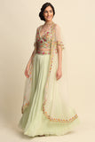 Mint Green Georgette Sharara Set