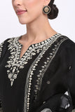 Black Chanderi Suit Set