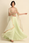 Mint Green Georgette Sharara Set