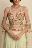 Mint Green Georgette Sharara Set