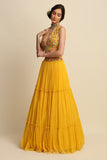 Yellow Georgette Lehenga Set