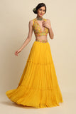 Yellow Georgette Lehenga Set