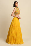 Yellow Georgette Lehenga Set