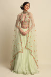 Mint Green Georgette Lehenga Set