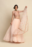 Blush Pink Georgette Lehenga Set