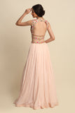 Blush Pink Georgette Lehenga Set