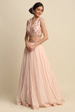 Blush Pink Georgette Lehenga Set