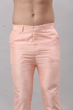 Blush Pink Nehru Collar Jacket Set