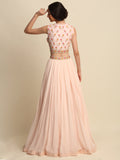 Blush Pink Georgette Lehenga Set