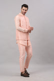 Blush Pink Nehru collar jacket Set