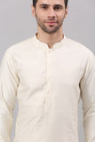 Cream Nehru collar jacket Set