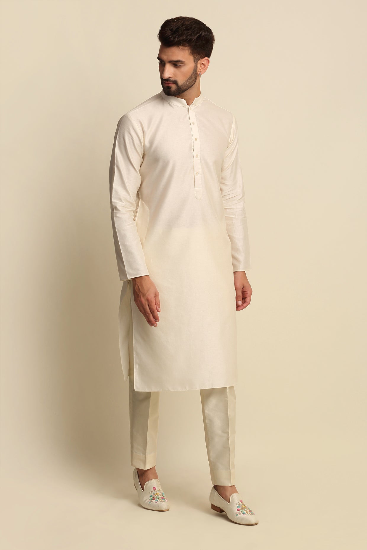 Ivory Sequence Embridered Full Groom Attire