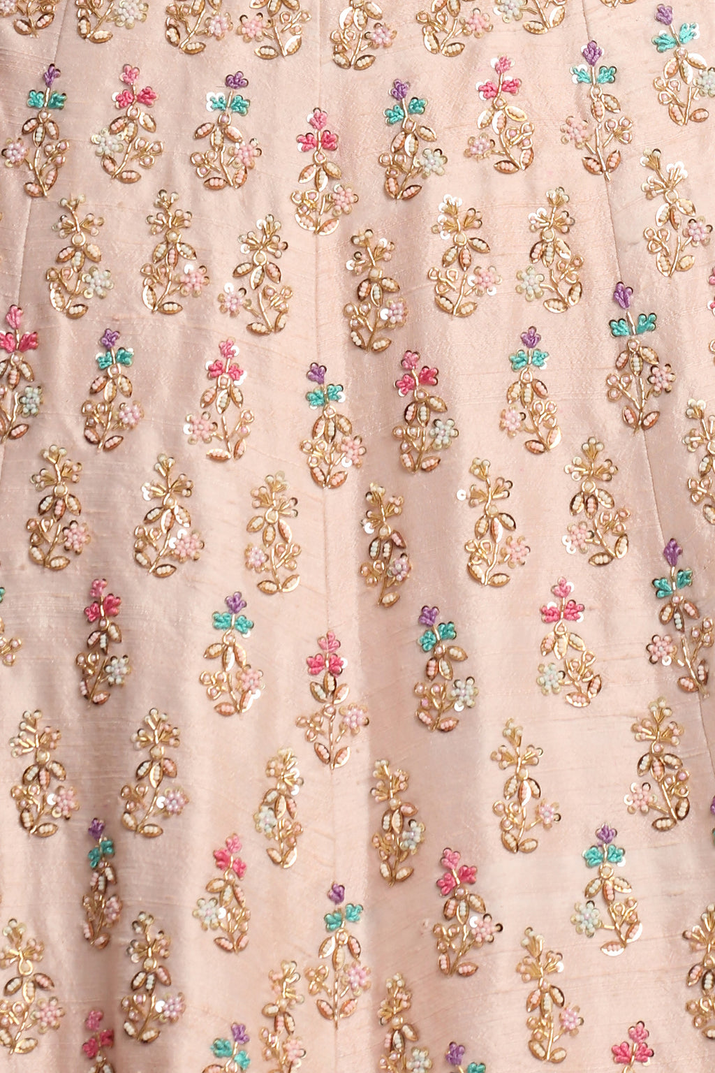 Pastel Pink Hand Embroidered Bridal Lehenga Set
