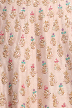 Pastel Pink Hand Embroidered Bridal Lehenga Set