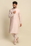 Blush Pink Embroidered Full Groom Attire