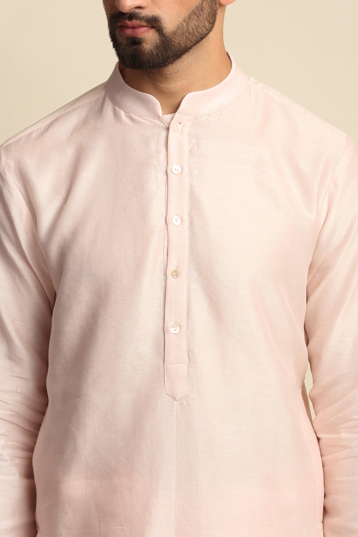 Blush Pink Embroidered Full Groom Attire