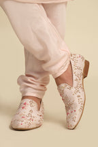 Blush Pink Embroidered Sherwani Set