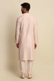 Blush Pink Embroidered Sherwani Set