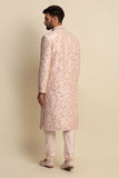 Blush Pink Embroidered Sherwani Set