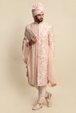 Blush Pink Embroidered Full Groom Attire