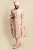 Blush Pink Embroidered Full Groom Attire