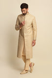 Golden Embroidered Sherwani Set