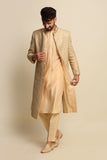 Golden Embroidered Sherwani Set