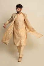 Golden Embroidered Sherwani Set