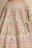 Blush Pink Hand Embroidered Bridal Lehenga set