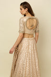 Rose Gold Chanderi Lehenga Set