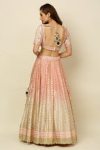 Light Pink Chanderi Lehenga Set