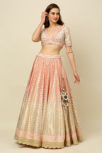 Light Pink Chanderi Lehenga Set