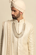 Ivory Sequence Embridered Full Groom Attire