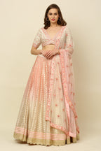 Light Pink Chanderi Lehenga Set