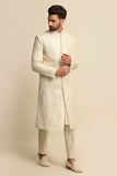 Ivory Sequence Embridered Sherwani Set