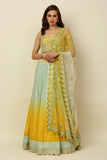 Ombre Dyed Chanderi lehenga Set