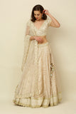 Ivory Chanderi Lehenga Set