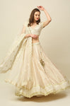 Ivory Chanderi Lehenga Set