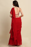 Red Georgette Saree Set