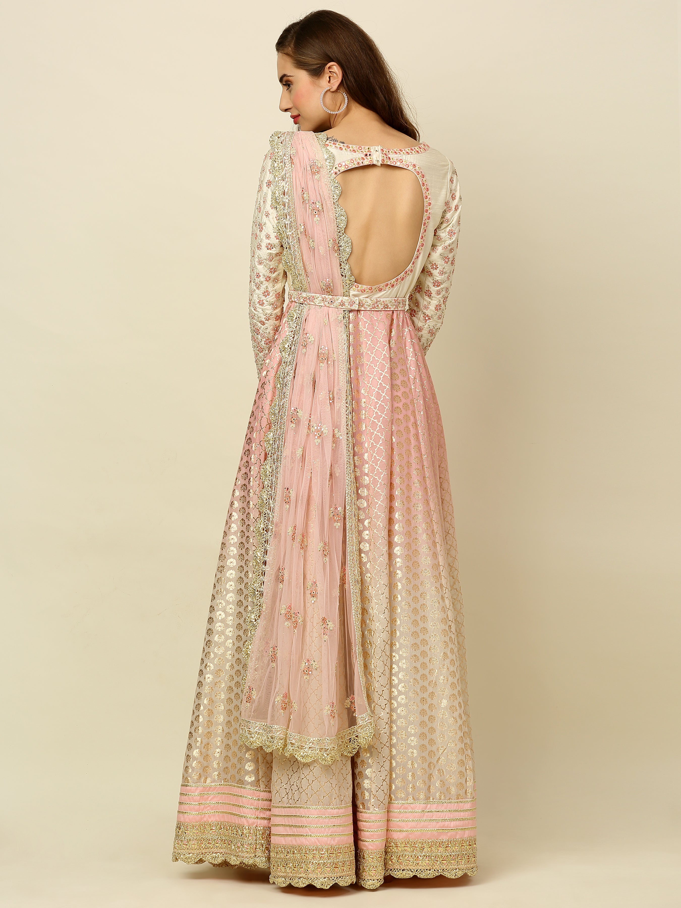 Light Pink Anarkali Set