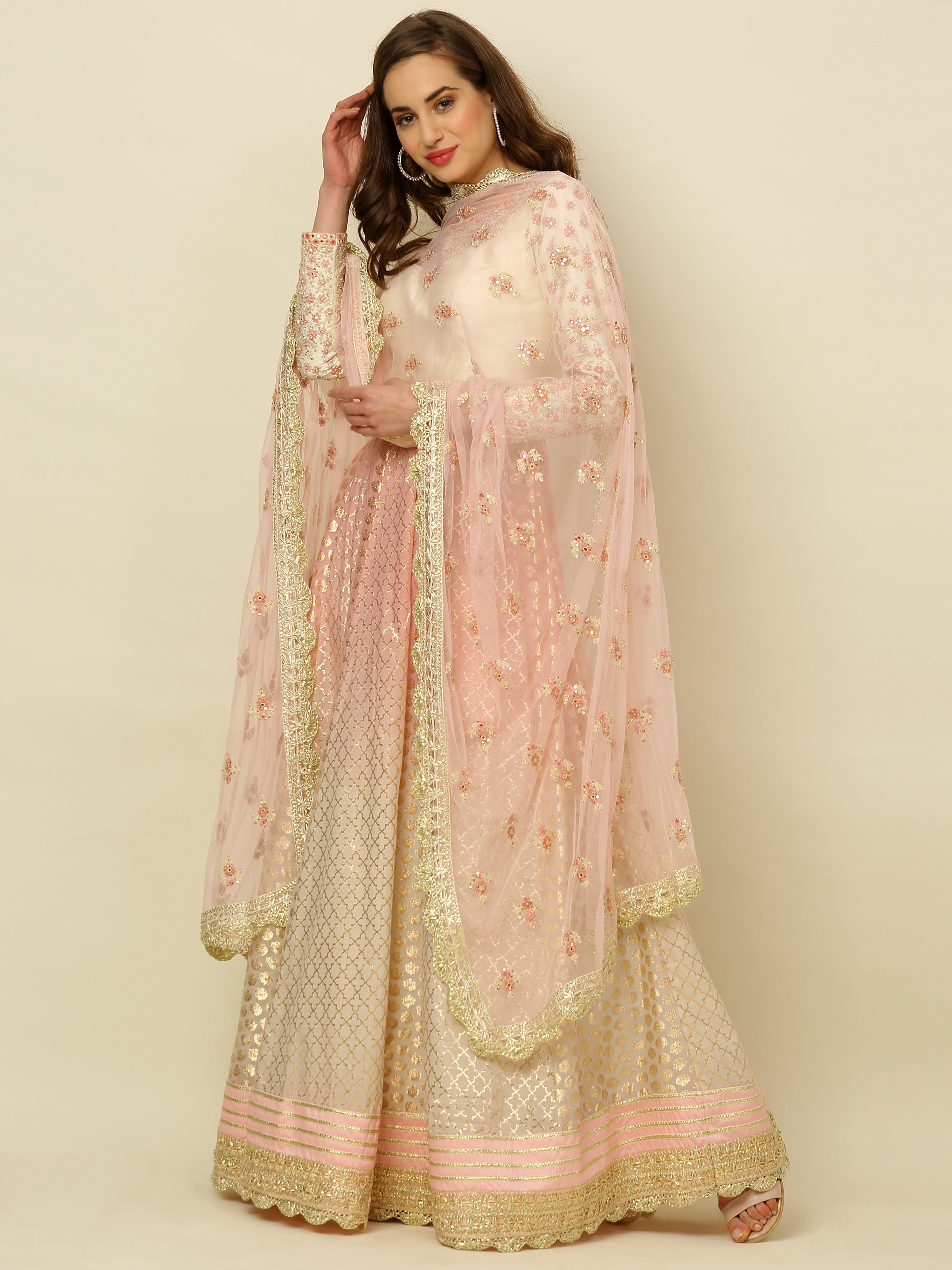 Light Pink Anarkali Set