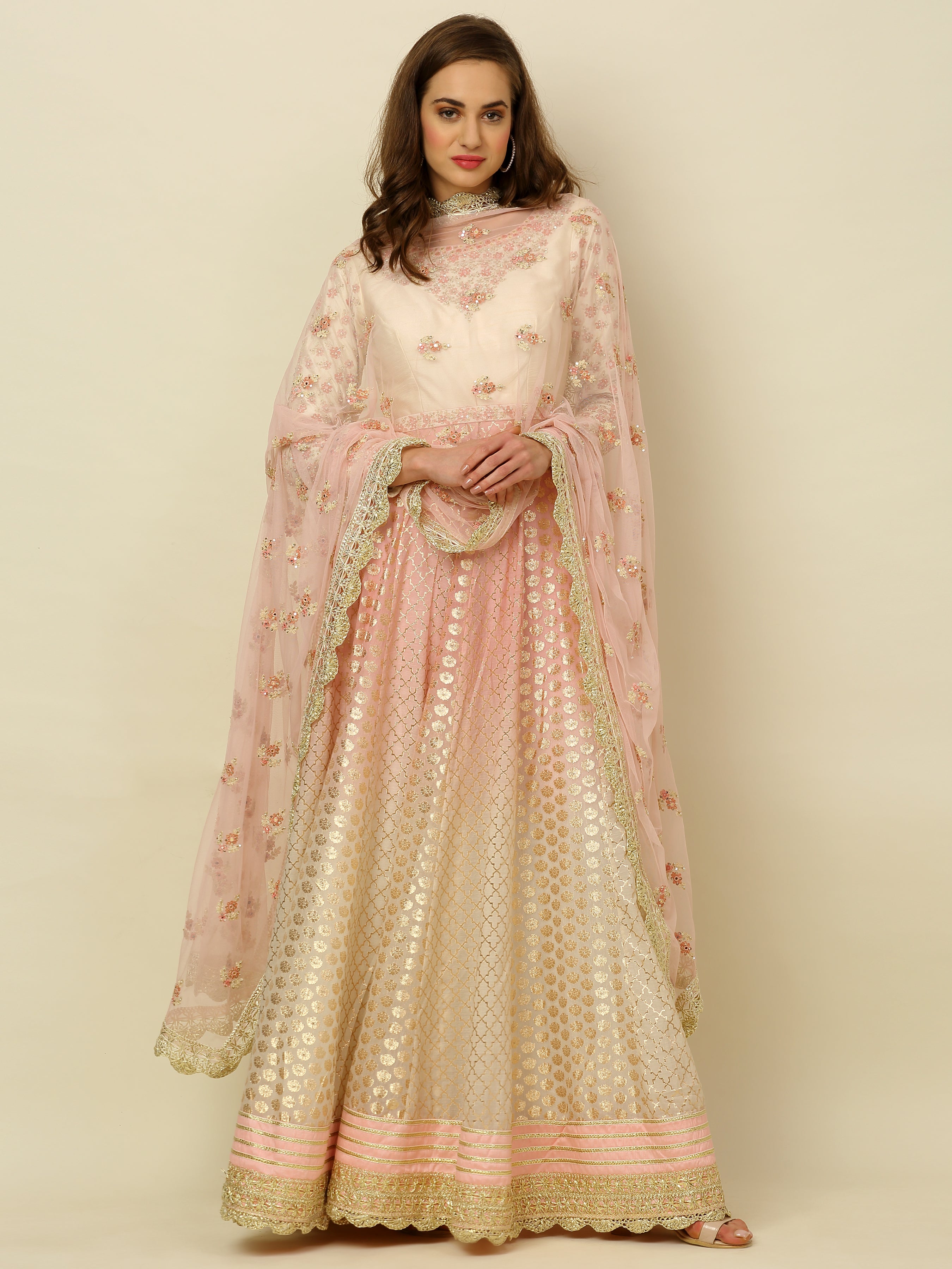 Light Pink Anarkali Set