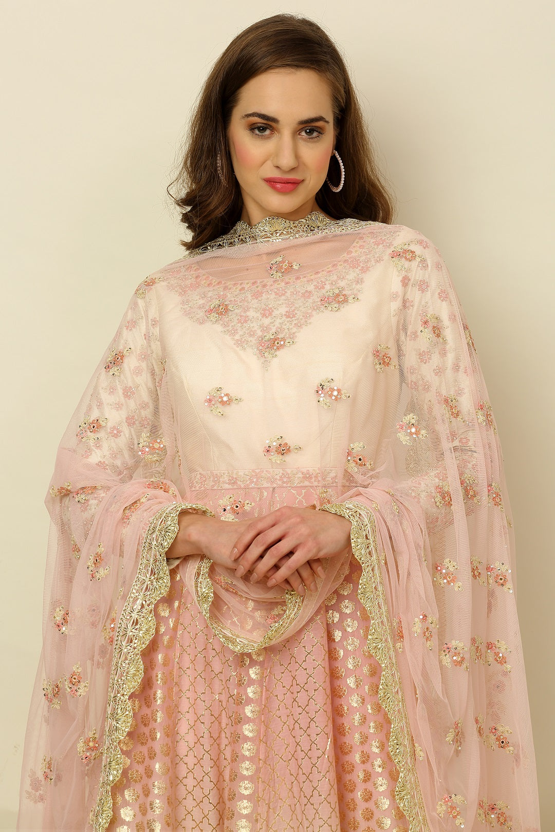 Light Pink Anarkali Set