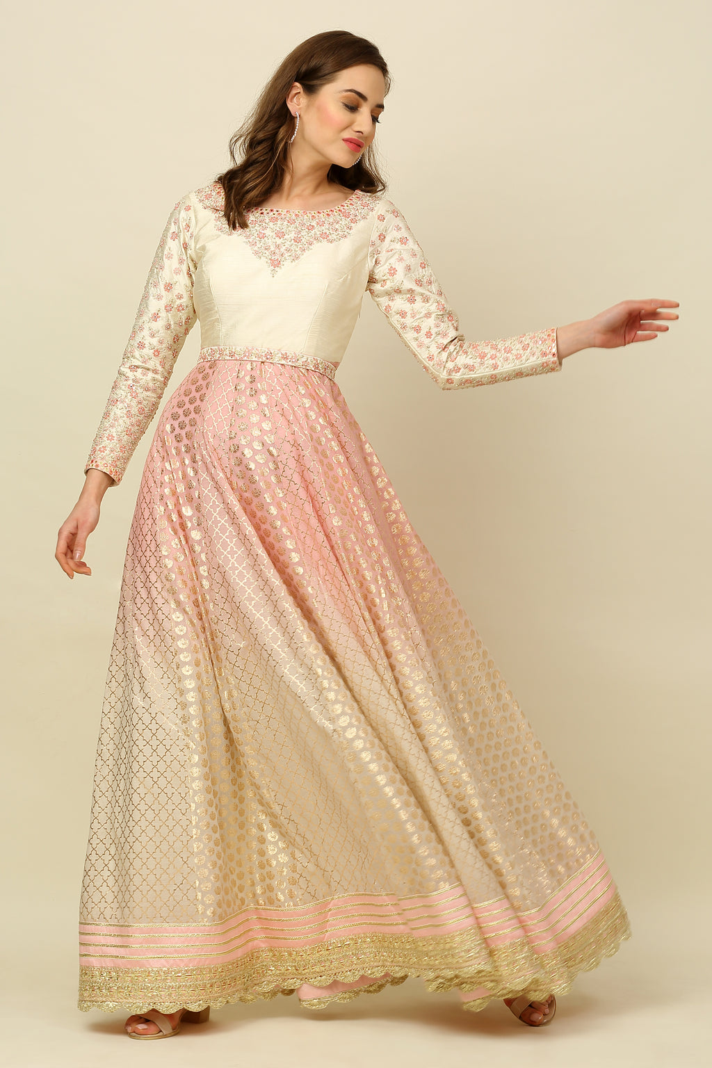 Light Pink Anarkali Set