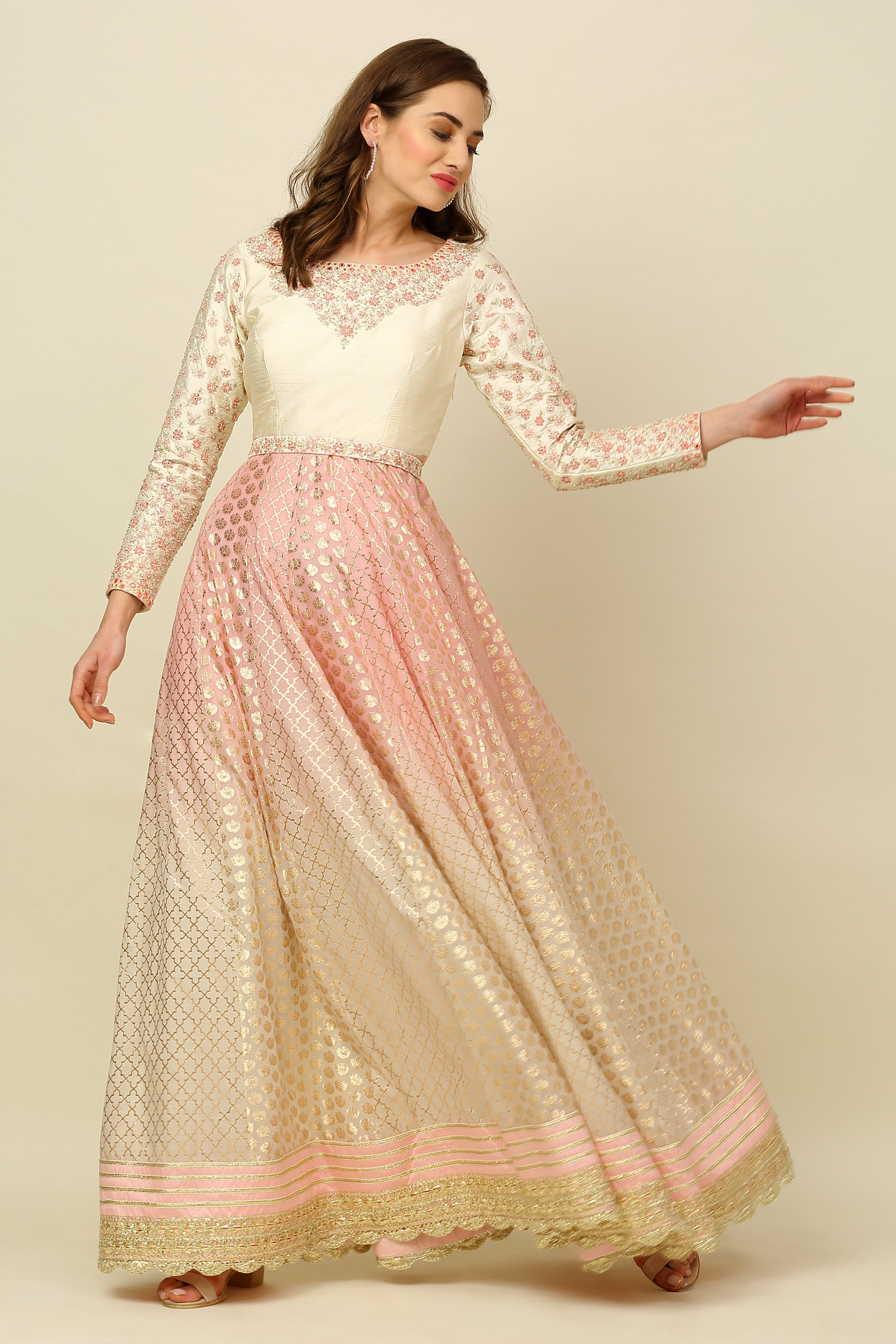 Light Pink Anarkali Set
