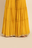 Yellow Embroidered Sharara Set