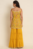 Yellow Embroidered Sharara Set