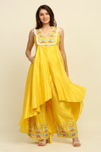 Yellow Chanderi Suit Set
