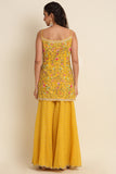 Yellow Embroidered Sharara Set