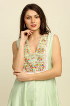 Mint Green  Chanderi Suit Set